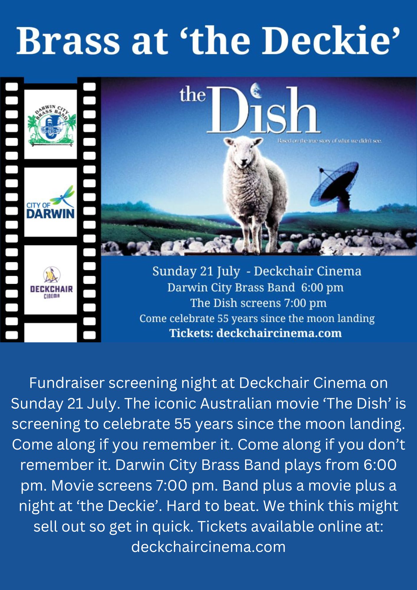 Brass at the Deckie The Dish Flyer With Info Portrait